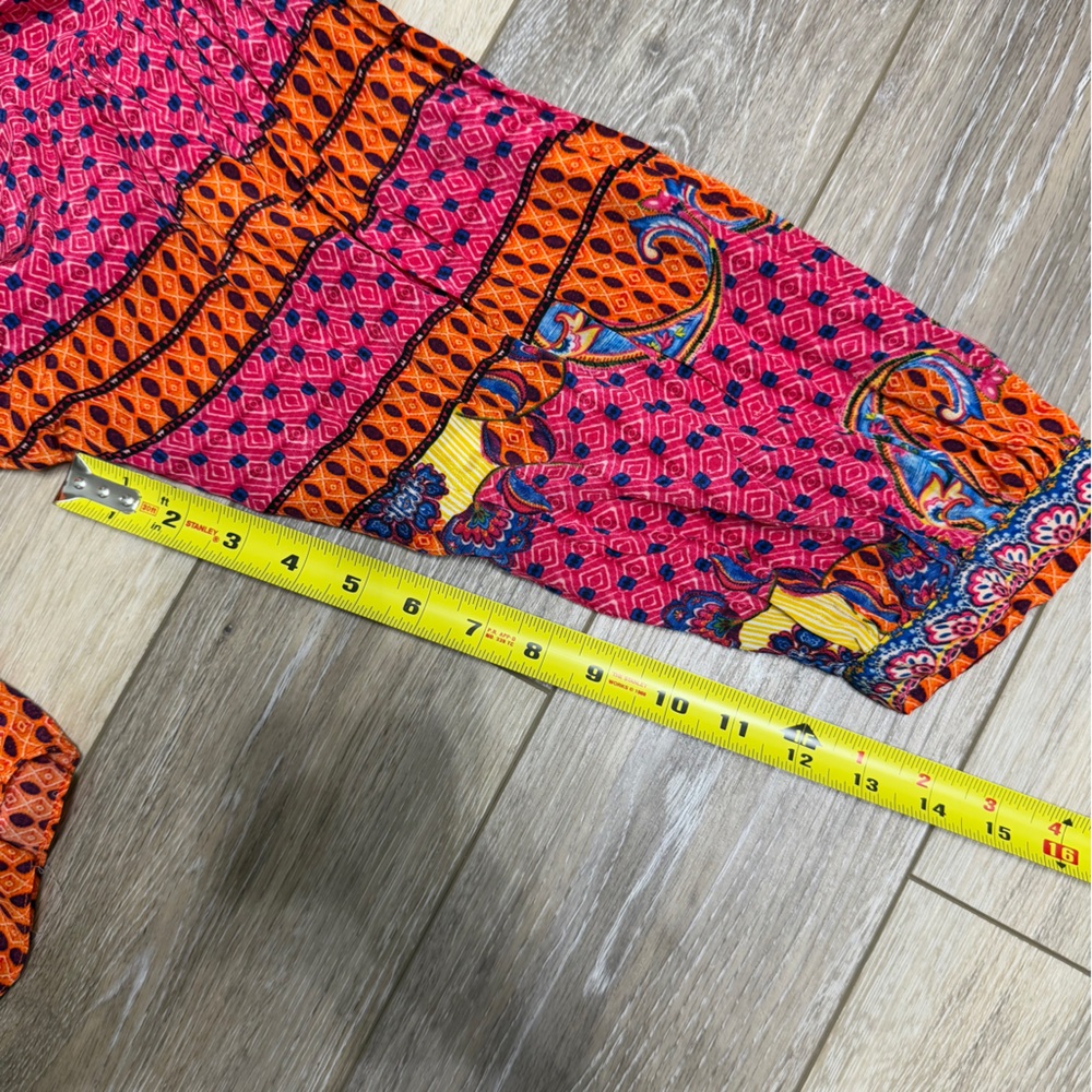 Banana By Jyoti  Viscose Emilia Peasant Vibrant Multicolor Oversize With Beads L - Picture 8 of 9